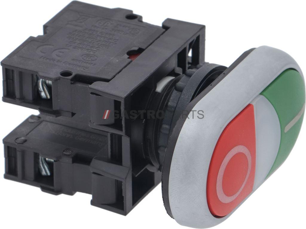 Trykknap Panel OI GRØN-RØD 15A 500V - G92040