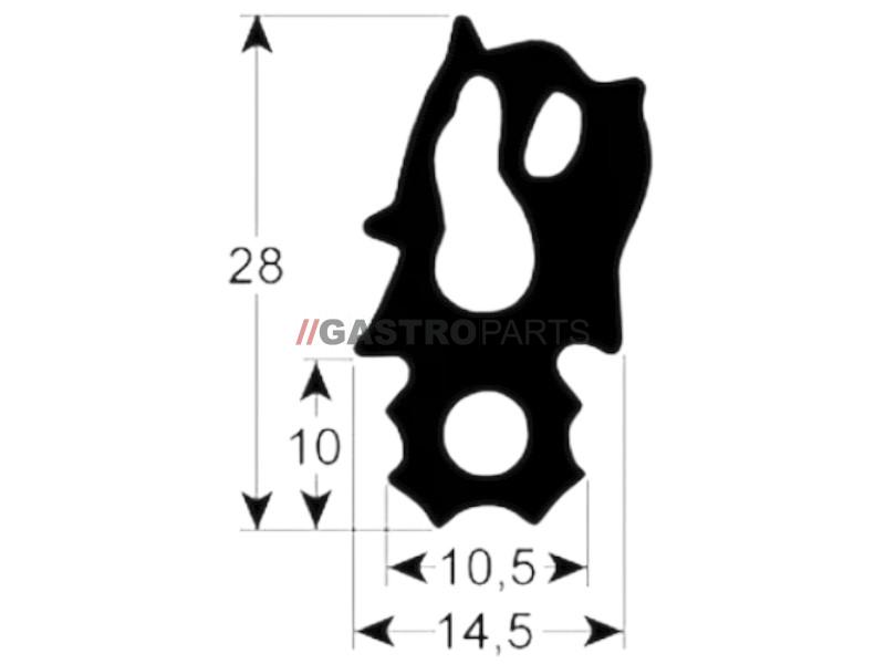 RATIONAL Ovn dørpakning 360x387 mm - G91913