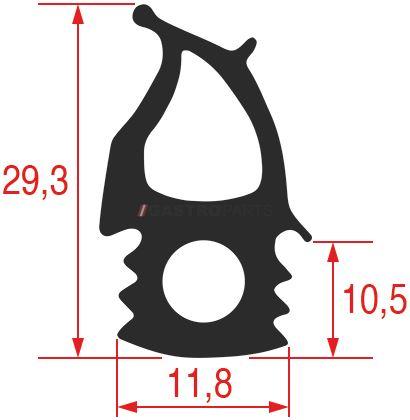 Ovn dørpakning 488x762 mm - G91919